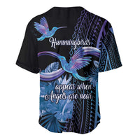 Polynesian Memorial Baseball Jersey Hummingbirds Appear When Angels Are Near LT14 - Polynesian Pride