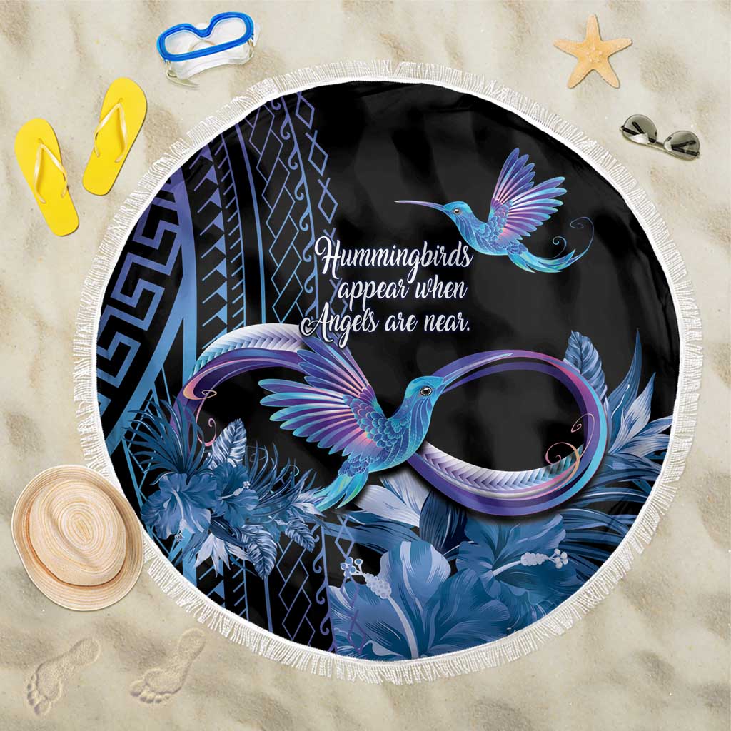 Polynesian Memorial Beach Blanket Hummingbirds Appear When Angels Are Near LT14