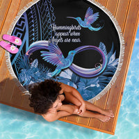 Polynesian Memorial Beach Blanket Hummingbirds Appear When Angels Are Near LT14