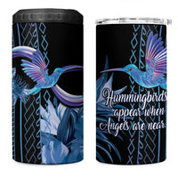 Polynesian Memorial 4 in 1 Can Cooler Tumbler Hummingbirds Appear When Angels Are Near LT14