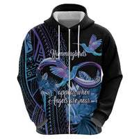 Polynesian Memorial Hoodie Hummingbirds Appear When Angels Are Near LT14