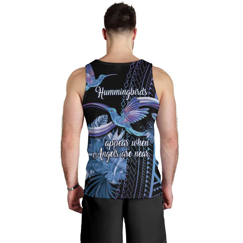 Polynesian Memorial Men Tank Top Hummingbirds Appear When Angels Are Near LT14