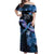 Polynesian Memorial Off Shoulder Maxi Dress Hummingbirds Appear When Angels Are Near LT14