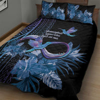 Polynesian Memorial Quilt Bed Set Hummingbirds Appear When Angels Are Near LT14