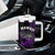 Hawaii Tumbler With Handle Kakau Warrior Helmet Gradient Purple Polynesian