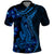 Blue Polynesia Shark Tattoo Polo Shirt With Polynesian Plumeria LT14 Blue - Polynesian Pride