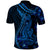 Blue Polynesia Shark Tattoo Polo Shirt With Polynesian Plumeria LT14 - Polynesian Pride