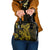 Gold Polynesia Shark Tattoo Shoulder Handbag With Polynesian Plumeria LT14 One Size Gold - Polynesian Pride