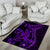 Purple Polynesia Shark Tattoo Area Rug With Polynesian Plumeria LT14 - Polynesian Pride