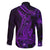 Purple Polynesia Shark Tattoo Family Matching Mermaid Dress and Hawaiian Shirt With Polynesian Plumeria LT14 - Polynesian Pride