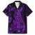 Purple Polynesia Shark Tattoo Family Matching Tank Maxi Dress and Hawaiian Shirt With Polynesian Plumeria LT14 Dad's Shirt - Short Sleeve Purple - Polynesian Pride