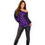 Purple Polynesia Shark Tattoo Off Shoulder Sweater With Polynesian Plumeria LT14 - Polynesian Pride