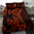 Red Polynesia Bedding Set Shark Tattoo With Polynesian Plumeria LT14 - Polynesian Pride
