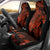 Red Polynesia Car Seat Cover Shark Tattoo With Polynesian Plumeria LT14 - Polynesian Pride