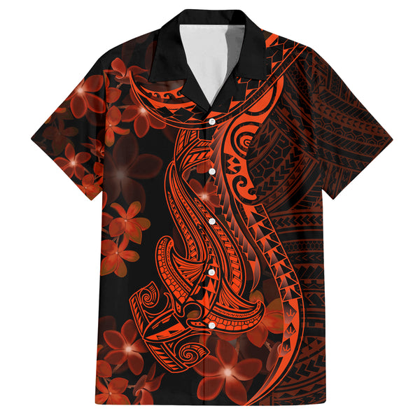 Polynesian Sunset Plumeria Couples Matching Puletasi Dress and Hawaiian Shirt Pacific Island Tribal Black Style LT9 main image 0