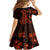 Red Polynesia Family Matching Tank Maxi Dress and Hawaiian Shirt Shark Tattoo With Polynesian Plumeria LT14 - Polynesian Pride