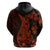 Red Polynesia Hoodie Shark Tattoo With Polynesian Plumeria LT14 - Polynesian Pride