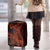 Red Polynesia Luggage Cover Shark Tattoo With Polynesian Plumeria LT14 - Polynesian Pride