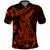 Red Polynesia Polo Shirt Shark Tattoo With Polynesian Plumeria LT14 Red - Polynesian Pride