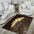 Brown Polynesia Area Rug Plumeria Tropical Leaves With Galaxy Polynesian Art LT14 - Polynesian Pride