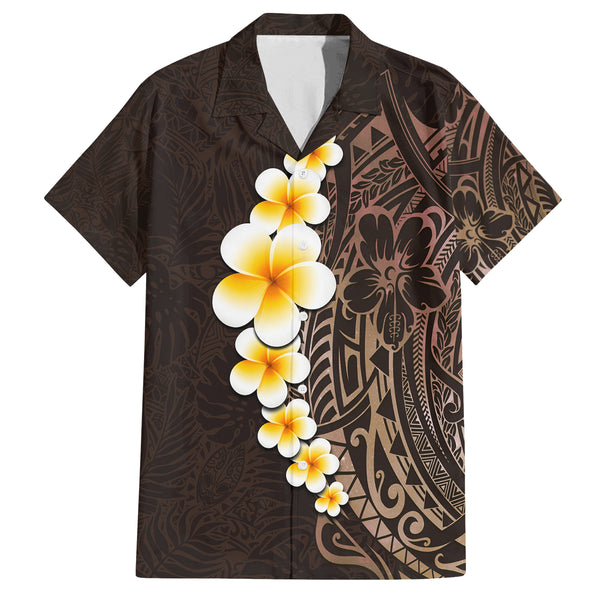 Polynesian Pride Long Sleeve Button Shirt Polynesia Tribal - Tropical Brown LT7