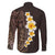 Brown Polynesia Family Matching Short Sleeve Bodycon Dress and Hawaiian Shirt Plumeria Tropical Leaves With Galaxy Polynesian Art LT14 - Polynesian Pride