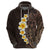 Brown Polynesia Hoodie Plumeria Tropical Leaves With Galaxy Polynesian Art LT14 - Polynesian Pride