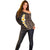 Brown Polynesia Off Shoulder Sweater Plumeria Tropical Leaves With Galaxy Polynesian Art LT14 - Polynesian Pride