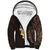 Brown Polynesia Sherpa Hoodie Plumeria Tropical Leaves With Galaxy Polynesian Art LT14 Unisex Brown - Polynesian Pride