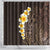 Brown Polynesia Shower Curtain Plumeria Tropical Leaves With Galaxy Polynesian Art LT14 - Polynesian Pride