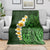 Green Polynesia Blanket Plumeria Tropical Leaves With Galaxy Polynesian Art LT14 - Polynesian Pride