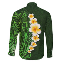 Green Polynesia Family Matching Tank Maxi Dress and Hawaiian Shirt Plumeria Tropical Leaves With Galaxy Polynesian Art LT14 - Polynesian Pride