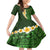 Green Polynesia Kid Short Sleeve Dress Plumeria Tropical Leaves With Galaxy Polynesian Art LT14 KID Green - Polynesian Pride