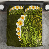 Lime Green Tropical Plumeria With Galaxy Polynesian Art Bedding Set LT14 Lime Green - Polynesian Pride