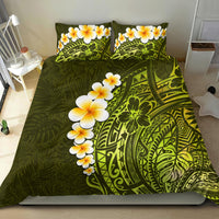 Lime Green Tropical Plumeria With Galaxy Polynesian Art Bedding Set LT14 - Polynesian Pride