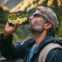 Lime Green Tropical Plumeria With Galaxy Polynesian Art 4 in 1 Can Cooler Tumbler