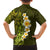 Lime Green Tropical Plumeria With Galaxy Polynesian Art Family Matching Tank Maxi Dress and Hawaiian Shirt LT14 - Polynesian Pride