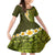 Lime Green Tropical Plumeria With Galaxy Polynesian Art Family Matching Tank Maxi Dress and Hawaiian Shirt LT14 Daughter's Dress Lime Green - Polynesian Pride