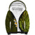 Lime Green Tropical Plumeria With Galaxy Polynesian Art Sherpa Hoodie LT14 Unisex Lime Green - Polynesian Pride