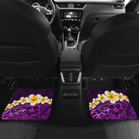 Purple Tropical Plumeria With Galaxy Polynesian Art Car Mats LT14 - Polynesian Pride