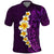 Purple Tropical Plumeria With Galaxy Polynesian Art Polo Shirt LT14 Purple - Polynesian Pride