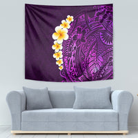 Purple Tropical Plumeria With Galaxy Polynesian Art Tapestry LT14 - Polynesian Pride