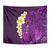 Purple Tropical Plumeria With Galaxy Polynesian Art Tapestry LT14 - Polynesian Pride