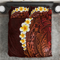 Red Tropical Plumeria With Galaxy Polynesian Art Bedding Set LT14 Red - Polynesian Pride