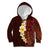 Red Tropical Plumeria With Galaxy Polynesian Art Kid Hoodie LT14 Hoodie Red - Polynesian Pride