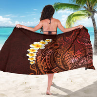 Red Tropical Plumeria With Galaxy Polynesian Art Sarong LT14 - Polynesian Pride