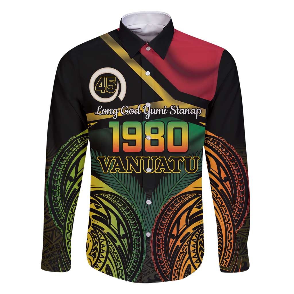 Vanuatu 1980 Family Matching Short Sleeve Bodycon Dress and Hawaiian Shirt Hapi 45 Yia Indipendens Anivesari