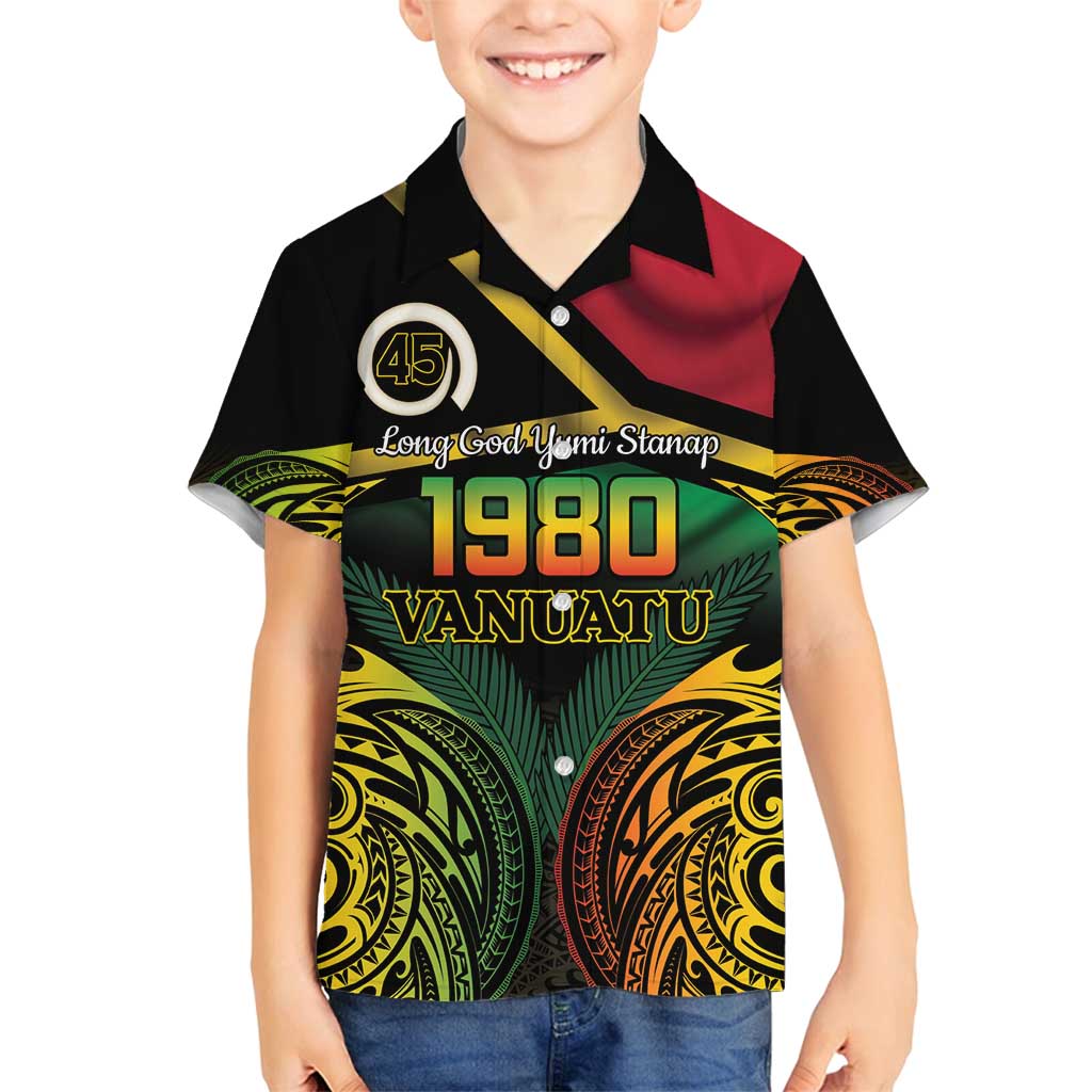 Vanuatu 1980 Family Matching Tank Maxi Dress and Hawaiian Shirt Hapi 45 Yia Indipendens Anivesari