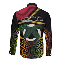Vanuatu 1980 Long Sleeve Button Shirt Hapi 45 Yia Indipendens Anivesari
