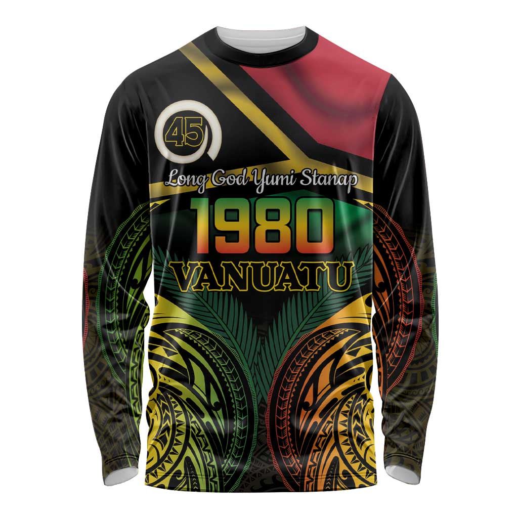 Vanuatu 1980 Long Sleeve Shirt Hapi 45 Yia Indipendens Anivesari